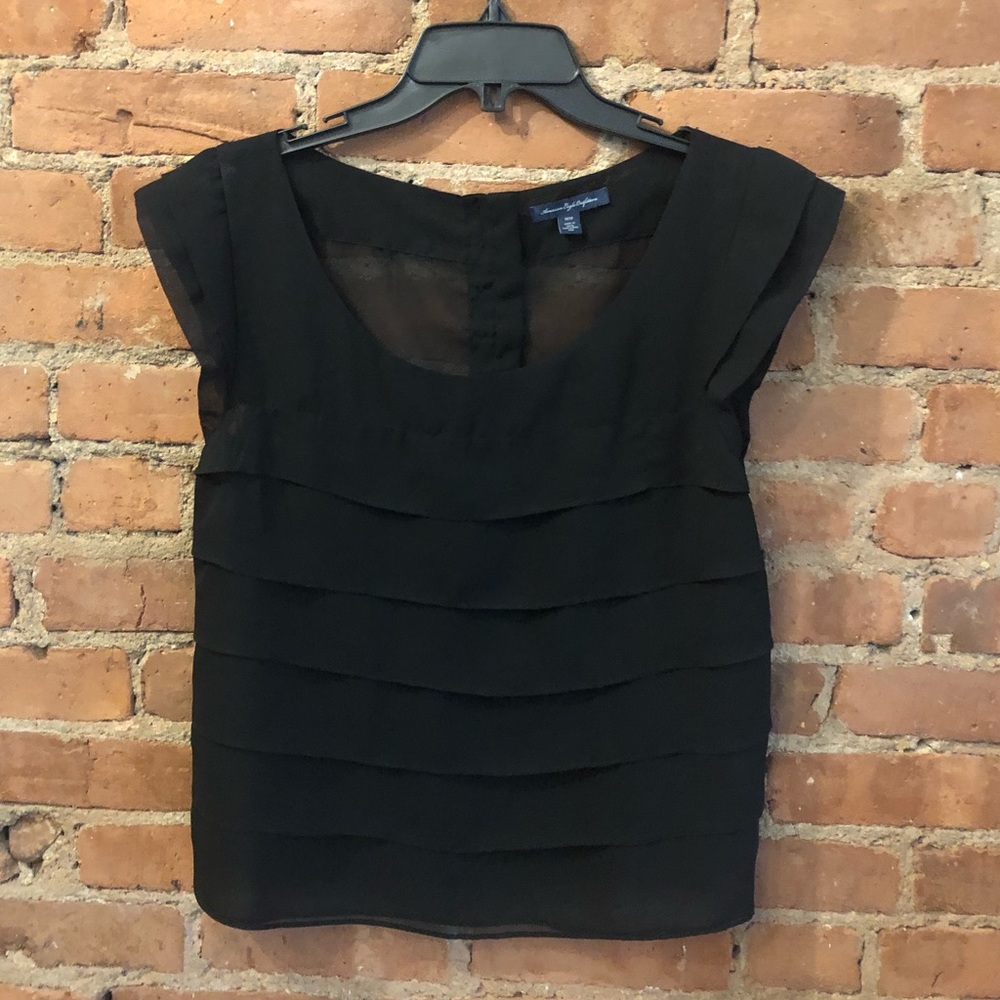 Sheer black American Eagle Outfitters top